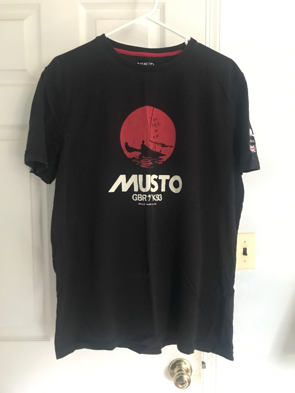 Black Musto Graphic Cotton T-Shirt